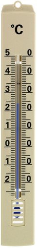 TFA Binnen- en buitenthermometer analoog - kunststof - Bruin - Doosje